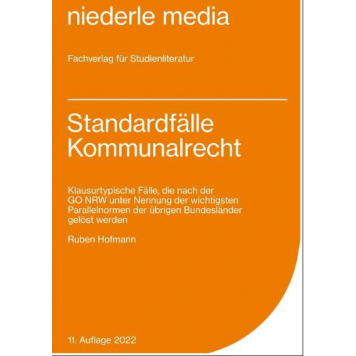 Ruben Hofmann - Standardfälle Kommunalrecht - 2022