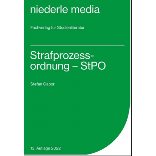 Stefan Gabor - Strafprozessordnung - StPO - 2022