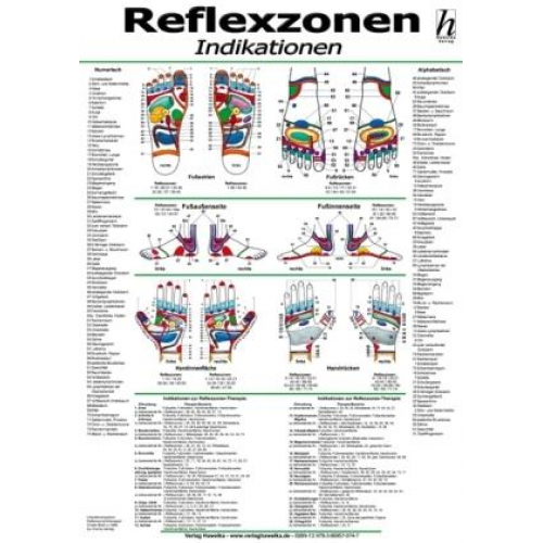 Reflexzonen-Therapie Poster - Indikationen DIN A2