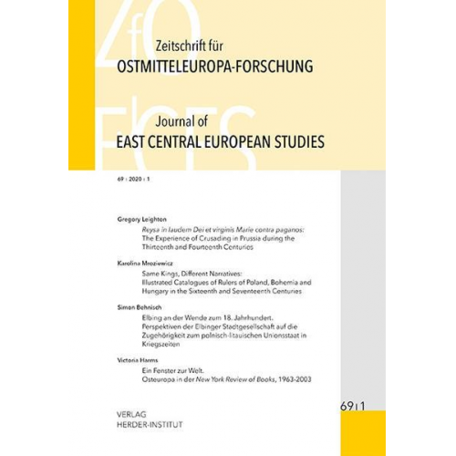 Zeitschrift für Ostmitteleuropa-Forschung (ZfO) 69/1 / Journal of East Central European Studies (JECES)