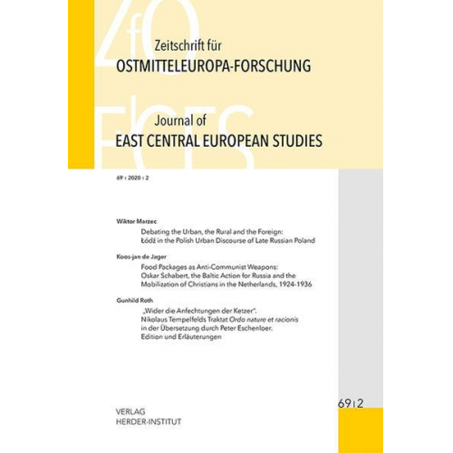 Zeitschrift für Ostmitteleuropa-Forschung (ZfO) 69/2 / Journal of East Central European Studies (JECES)