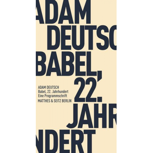 Adam Deutsch - Babel, 22. Jahrhundert