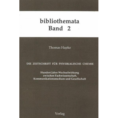 Thomas Hapke - Die Zeitschrift für Physikalische Chemie