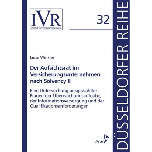 Luise Winkler - Der Aufsichtsrat im Versicherungsunternehmen nach Solvency II