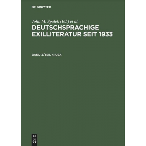 Deutschsprachige Exilliteratur seit 1933 / USA