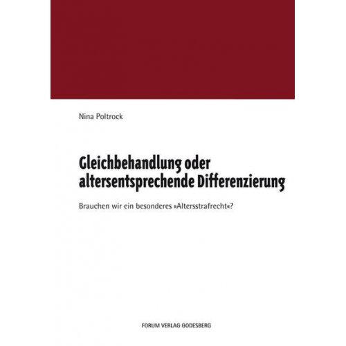 Nina Poltrock - Gleichbehandlung oder altersentsprechende Differenzierung