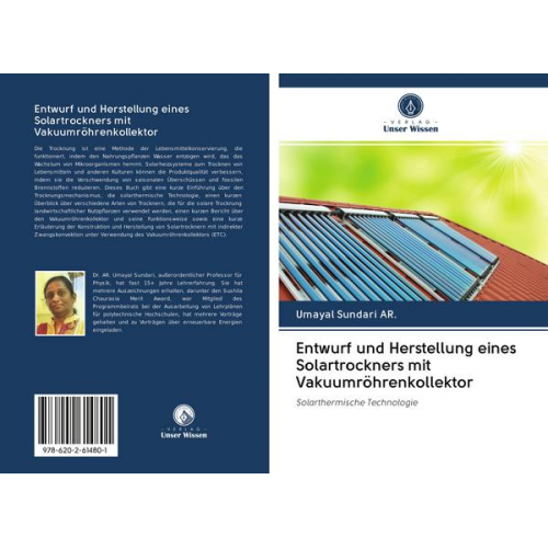 Umayal Sundari AR. - Entwurf und Herstellung eines Solartrockners mit Vakuumröhrenkollektor