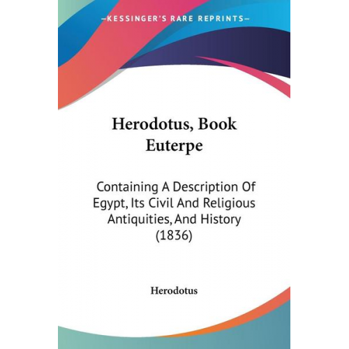 Herodotus - Herodotus, Book Euterpe