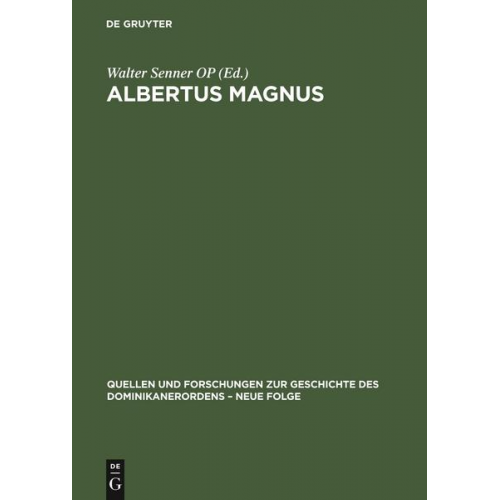 Walter Senner - Albertus Magnus