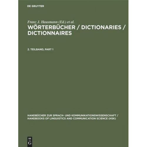 Wörterbücher. 2. Teilbd.