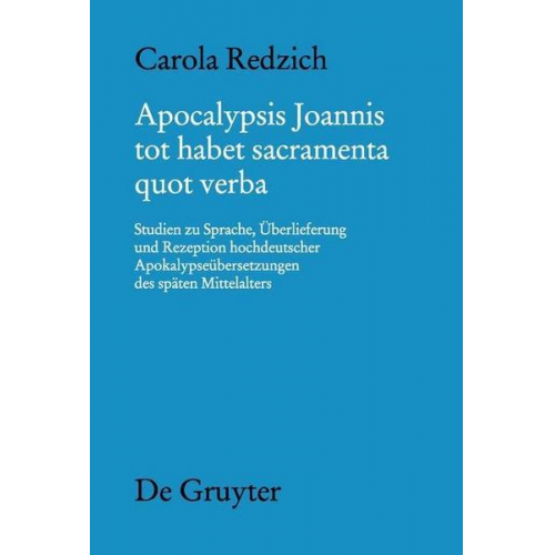 Carola Redzich - Apocalypsis Joannis tot habet sacramenta quot verba