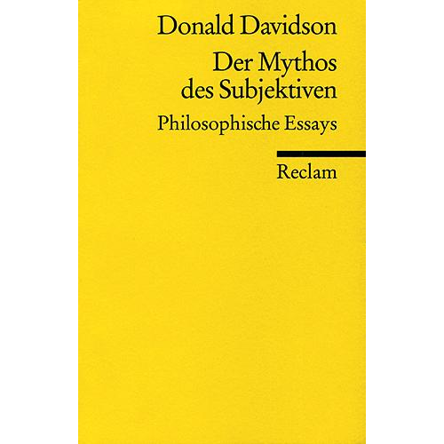 Donald Davidson - Der Mythos des Subjektiven