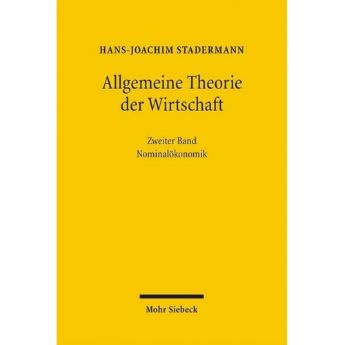 Hans-Joachim Stadermann - Allgemeine Theorie der Wirtschaft