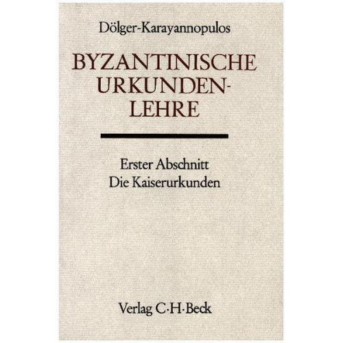 Franz Dölger - Byzantinische Urkundenlehre. Abschn.1