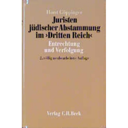 Horst Göppinger - Juristen jüdischer Abstammung im 'Dritten Reich