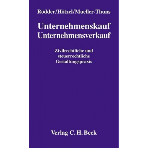 Thomas Rödder & Oliver Hötzel & Thomas Mueller-Thuns - Unternehmenskauf / Unternehmensverkauf