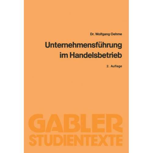 Wolfgang Oehme - Unternehmensführung im Handelsbetrieb