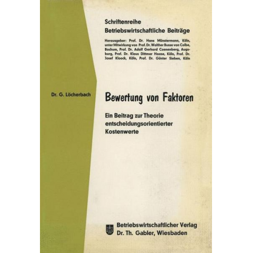 Gerhard Löcherbach - Bewertung von Faktoren