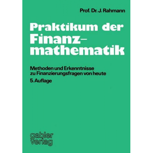 John Rahmann - Praktikum der Finanzmathematik