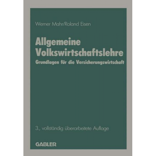 Werner Mahr - Allgemeine Volkswirtschaftslehre