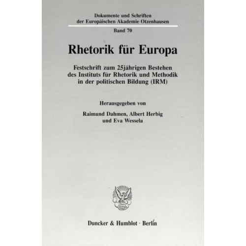 Rhetorik für Europa.