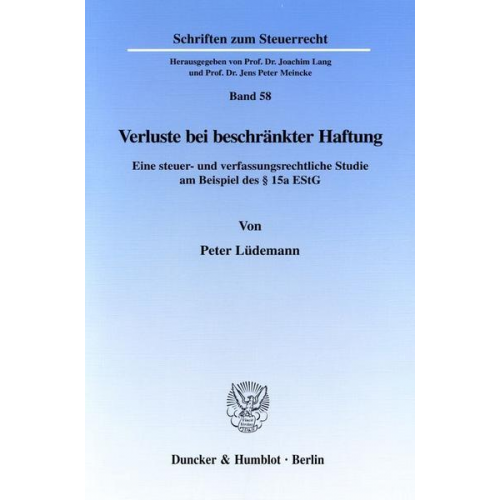 Peter Lüdemann - Verluste bei beschränkter Haftung.