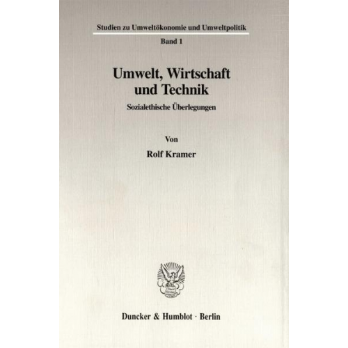 Rolf Kramer - Umwelt, Wirtschaft und Technik.