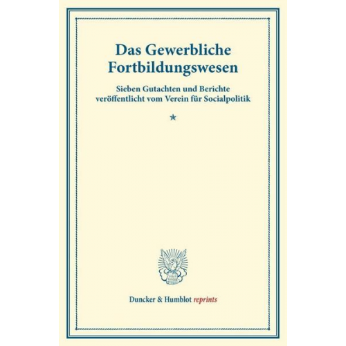 Das Gewerbliche Fortbildungswesen.