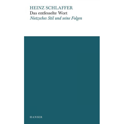 Heinz Schlaffer - Das entfesselte Wort