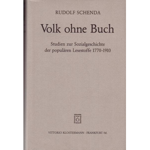 Rudolf Schenda - Volk ohne Buch