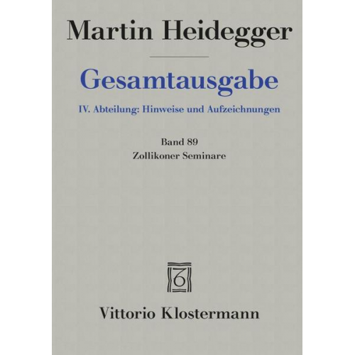 Martin Heidegger - Zollikoner Seminare