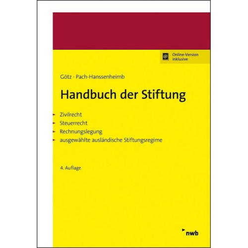Hellmut Götz & Ferdinand Pach-Hanssenheimb - Handbuch der Stiftung