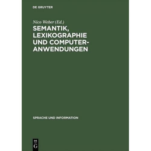 Nico Weber - Semantik, Lexikographie und Computeranwendungen