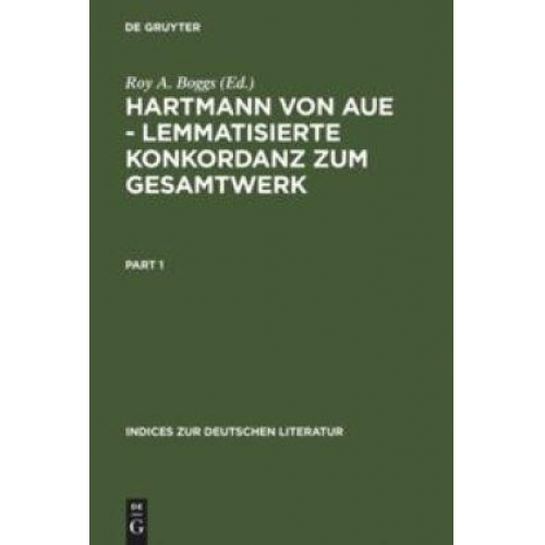 Hartmann von Aue – Lemmatisierte Konkordanz zum Gesamtwerk