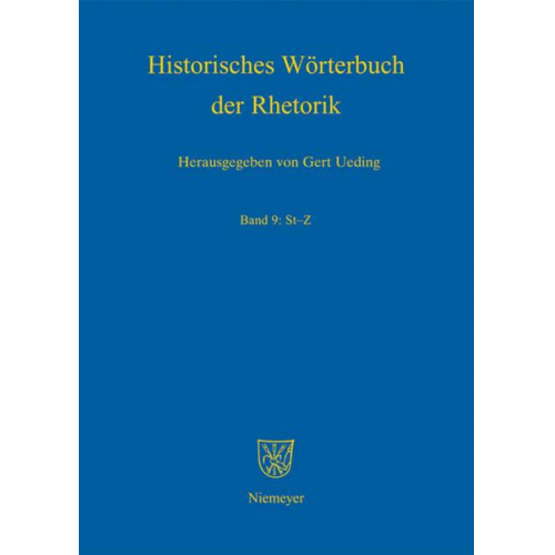 Historisches Wörterbuch der Rhetorik / St - Z