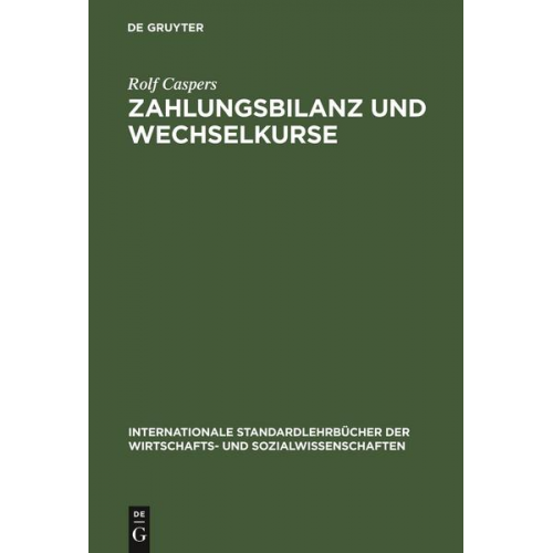 Rolf Caspers - Zahlungsbilanz und Wechselkurse