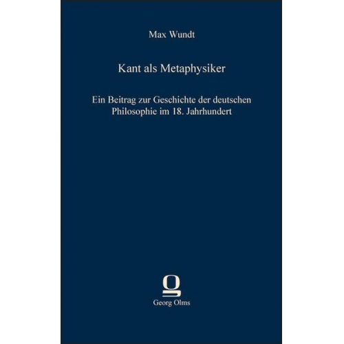 Max Wundt - Kant als Metaphysiker