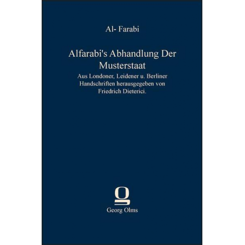 Al Farabi - Alfarabi's Abhandlung Der Musterstaat