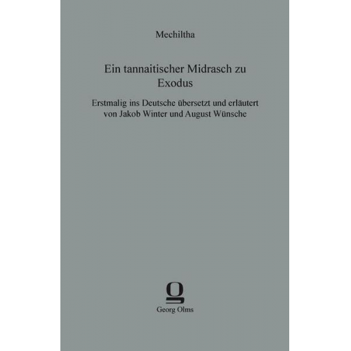 Mechiltha - Ein tannaitischer Midrasch zu Exodus