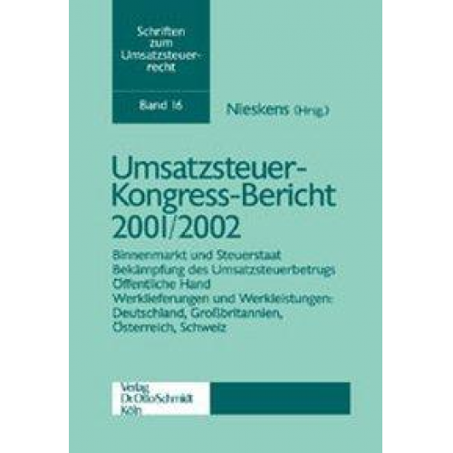 Hans Nieskens - Umsatzsteuer-Kongress-Bericht 2001/2002