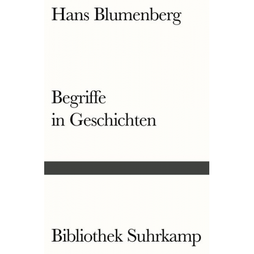 Hans Blumenberg - Begriffe in Geschichten