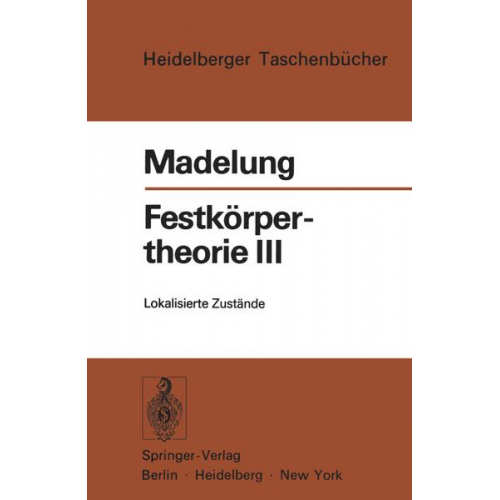 Otfried Madelung - Festkörpertheorie III