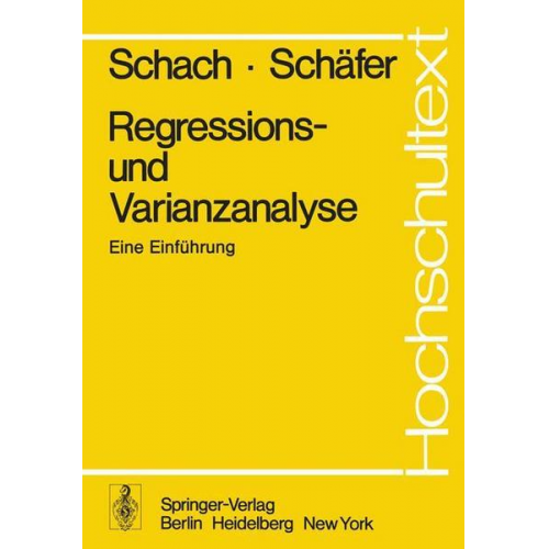 S. Schach & T. Schäfer - Regressions- und Varianzanalyse