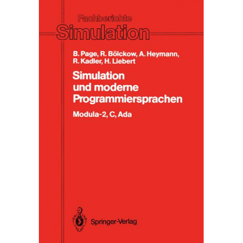 Bernd Page & Rolf Bölckow & Andreas Heymann & Ralf Kadler & Hansjörg Liebert - Simulation und moderne Programmiersprachen