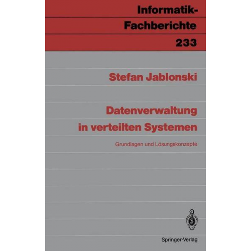 Stefan Jablonski - Datenverwaltung in verteilten Systemen