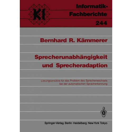 Bernhard R. Kämmerer - Sprecherunabhängigkeit und Sprecheradaption