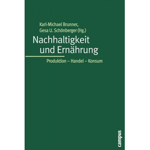 Kai-Michael Brunner & Gesa U. Schönberger - Nachhaltigkeit und Ernährung