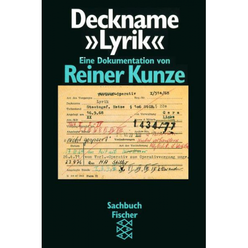 Reiner Kunze - Deckname »Lyrik«