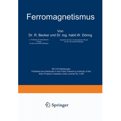 R. Becker & W. Döring - Ferromagnetismus