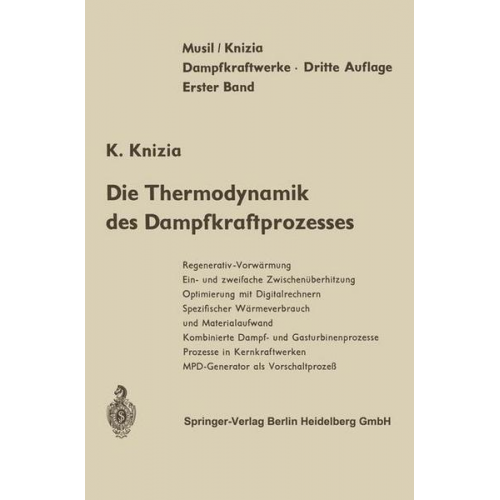 L. Musil & K. Knizia - Die Thermodynamik des Dampfkraftprozesses